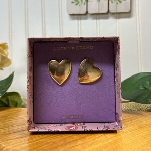 NIB Lucky Brand Heart Earrings